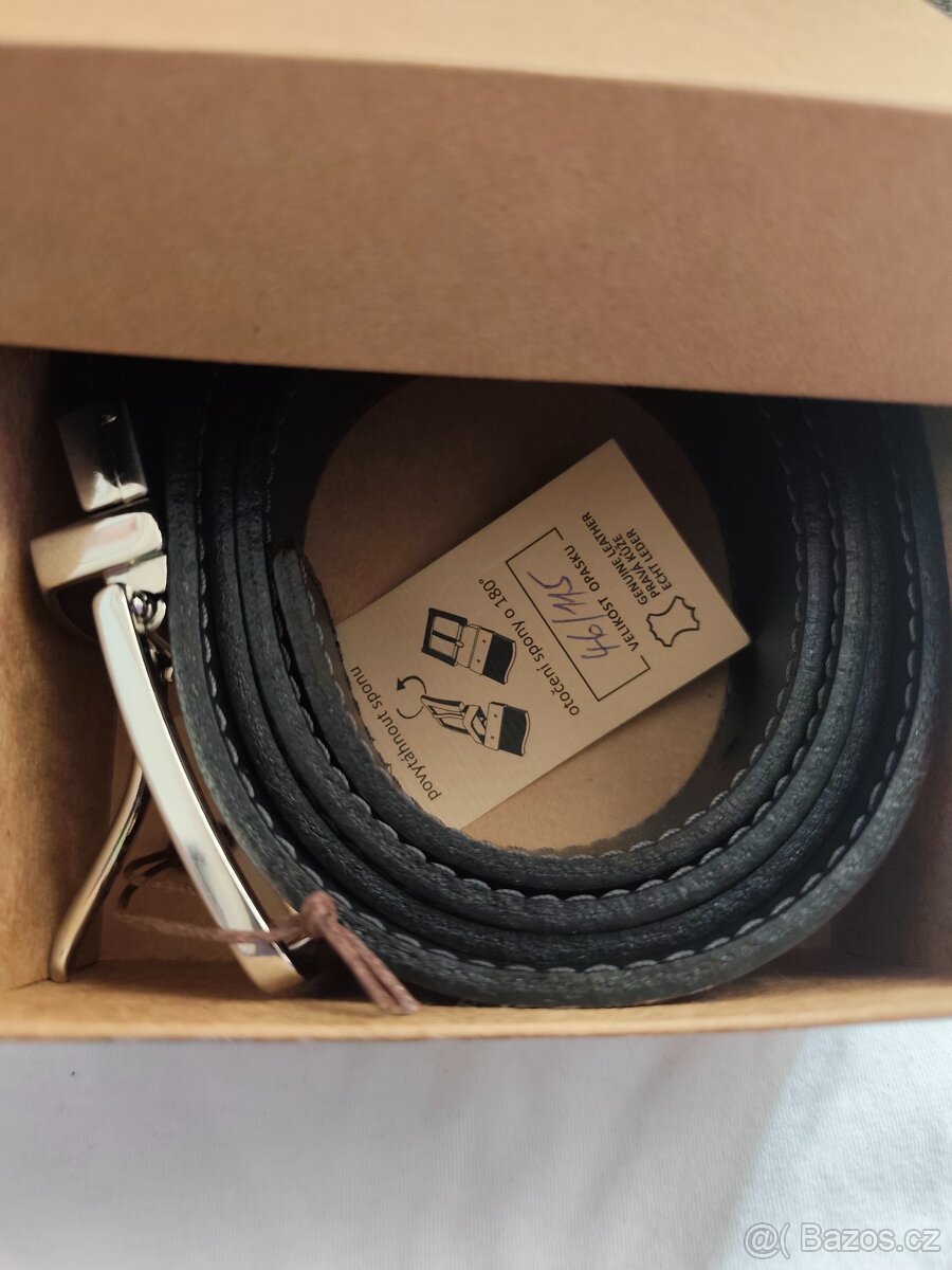 Oboustranný pánský kožený pásek Vasky - 4