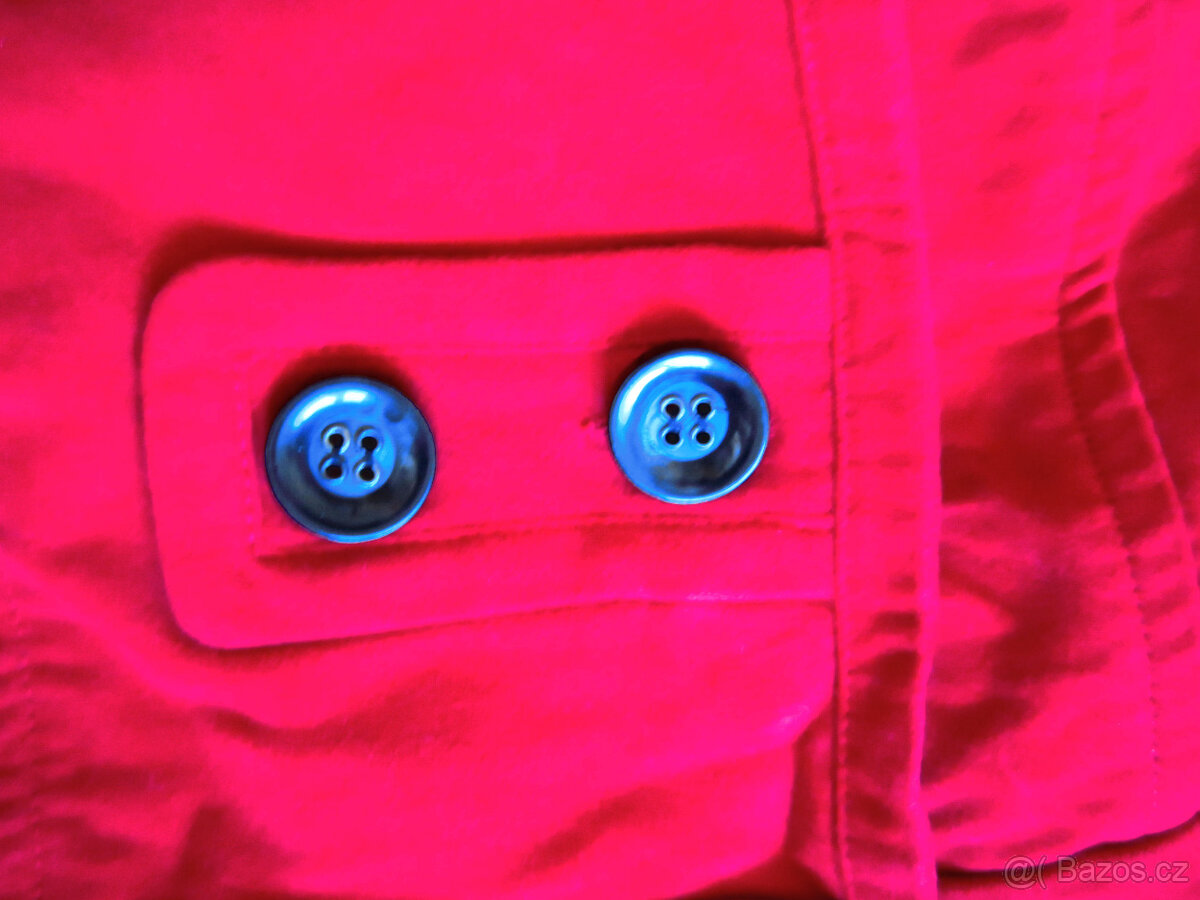 Zimní kabát zn. Mango, vel. M/38, 100% bavlna, jasně červený - 4