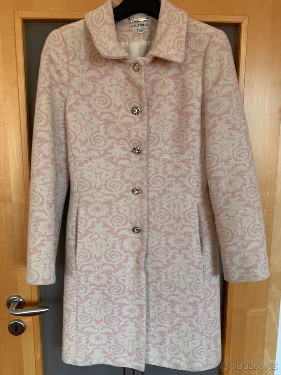 dámský vlněný značkový kabát - vel.36 - 4