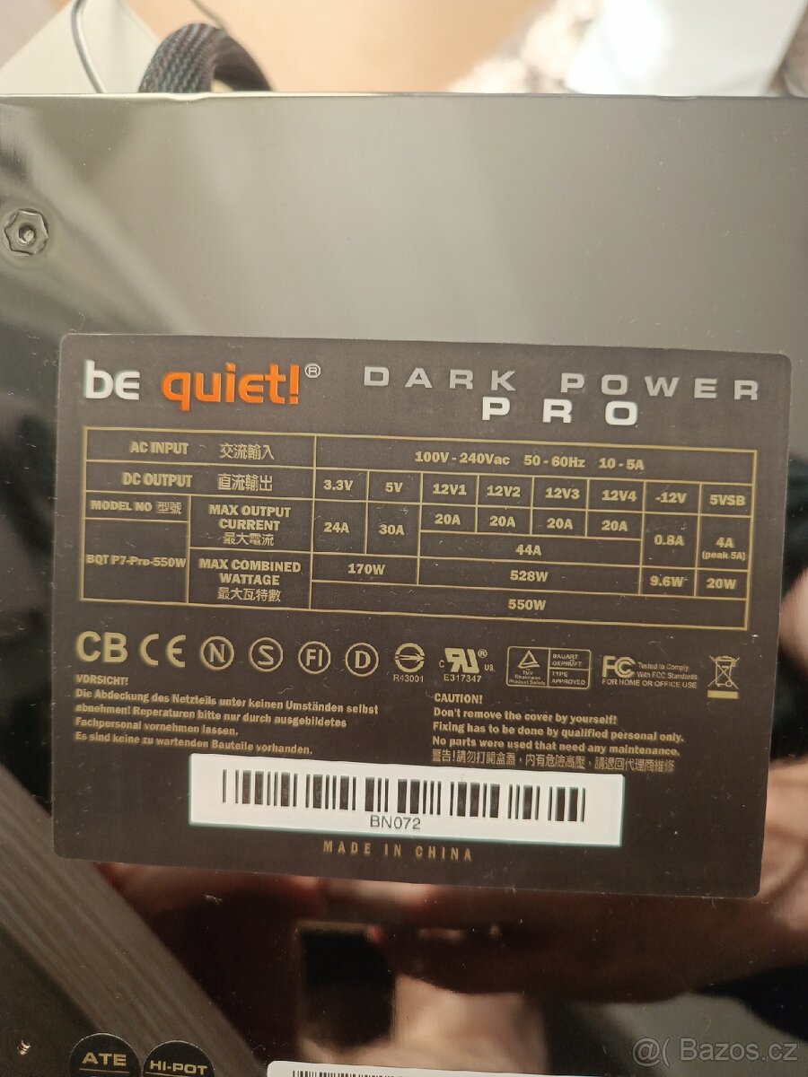Zdroj Be quiet 550W modulární - 4