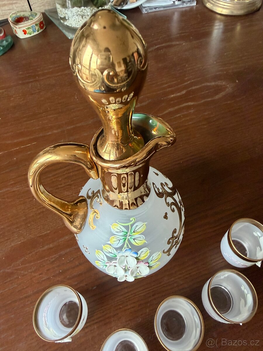Skleněná karafa s pohárky - 4
