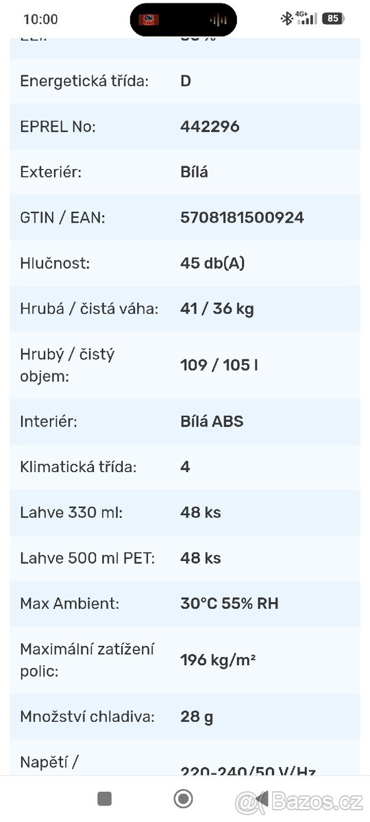 Gastro prosklená lednice Tefcold 145 - 4