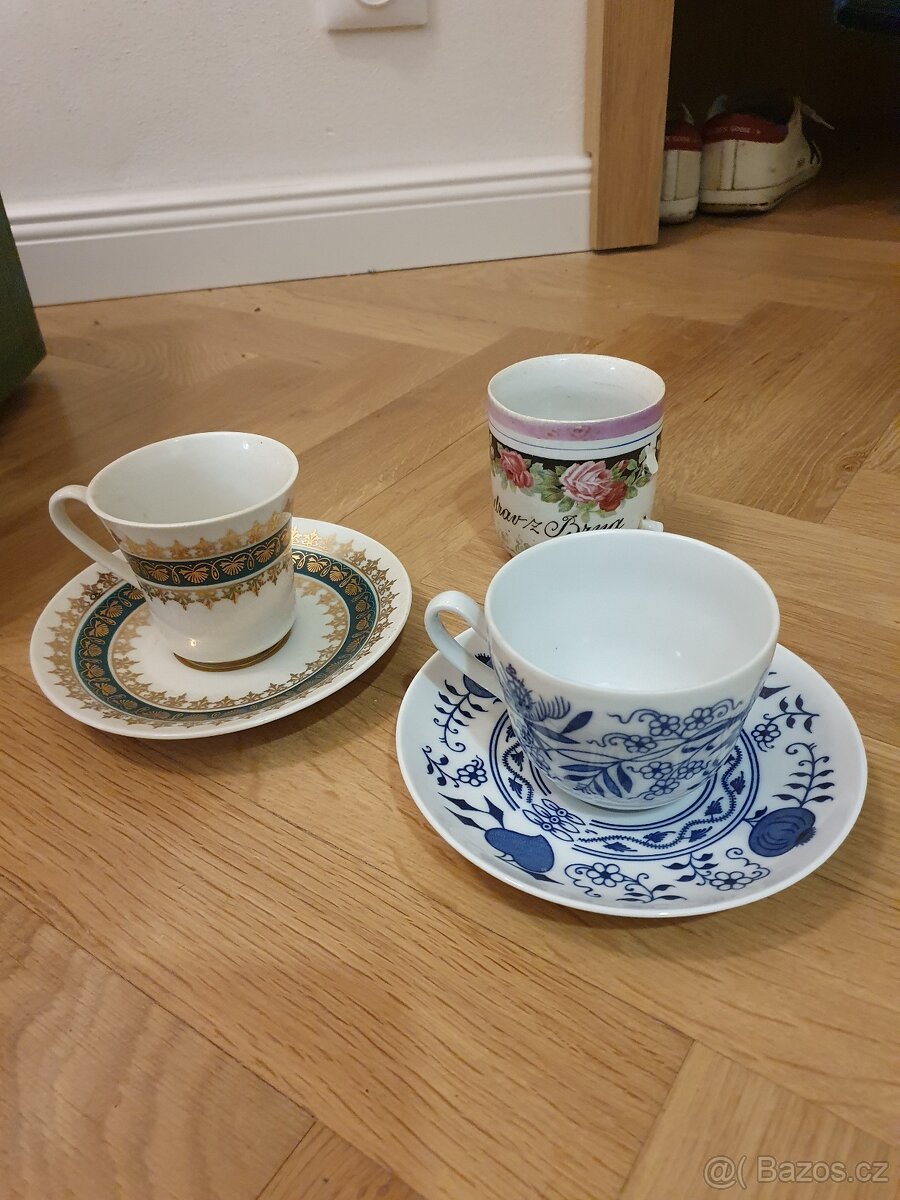 Keramika / porcelán / hrníček / talířek / lžíce - 4