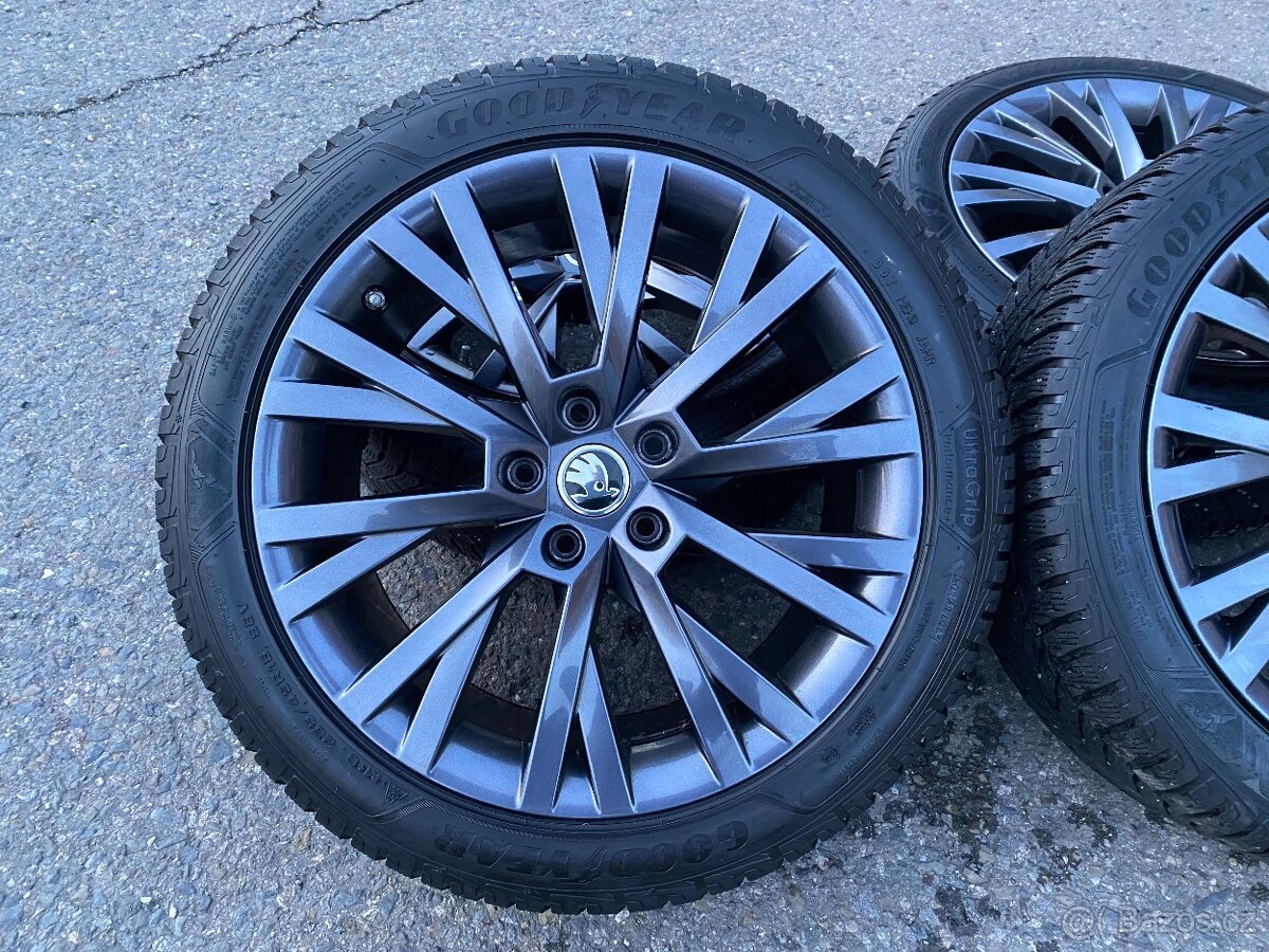 Alu kola Škoda Antares 5x112 r18,zimní pneumatiky 235/45 r18 - 4