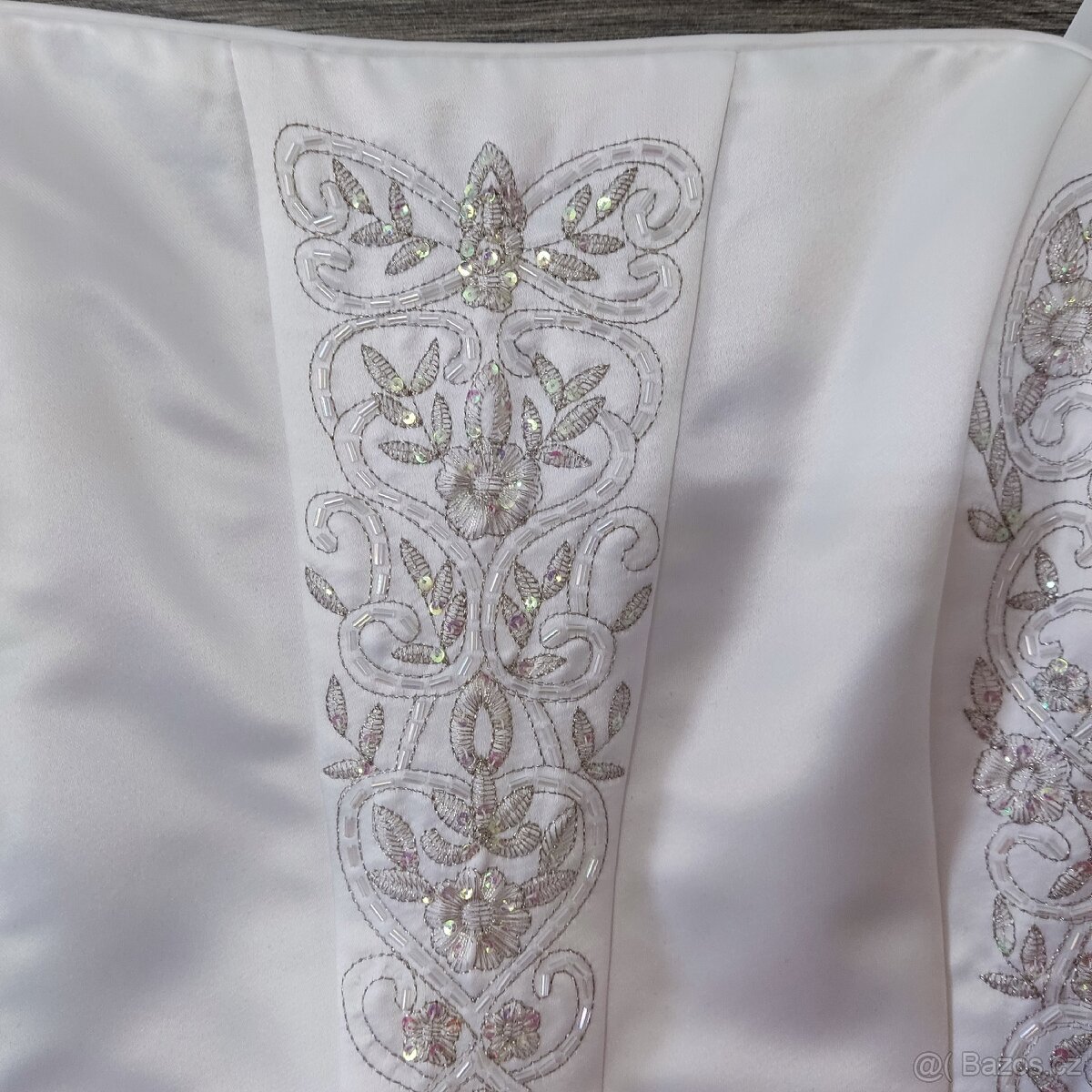 Jednoduché svatební šaty vel. 42/44 - 4