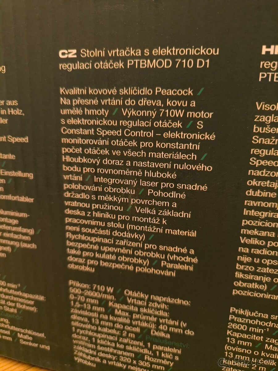 NOVÁ Stolní vrtačka Parkside + záruka 3 roky - 4