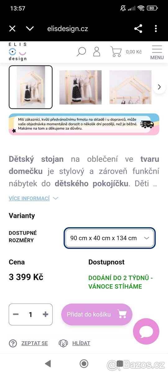 Domečkový věšák na oblečení - 4