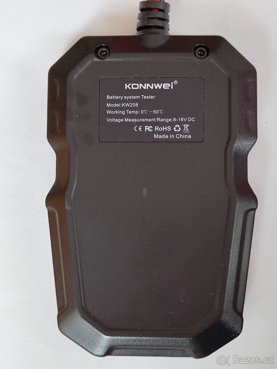 Tester autobaterie KONNWEI KW208. Systémové napětí 12 voltů - 4