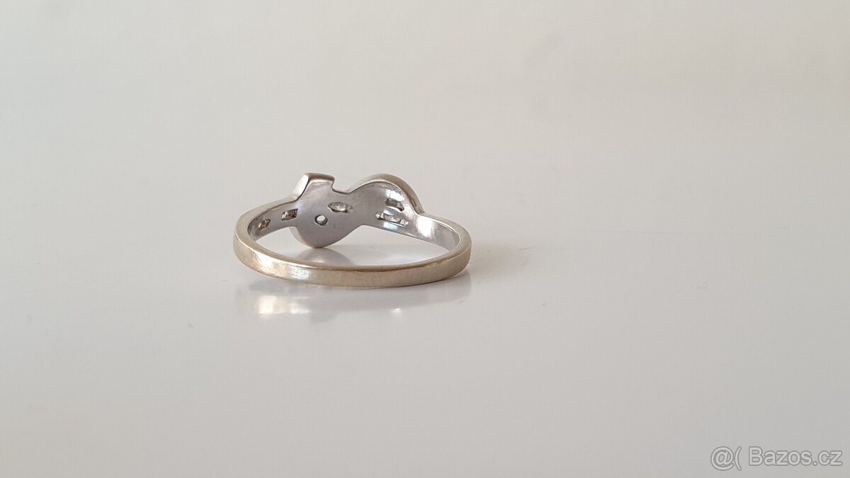 Prsten bílé zlato - 4