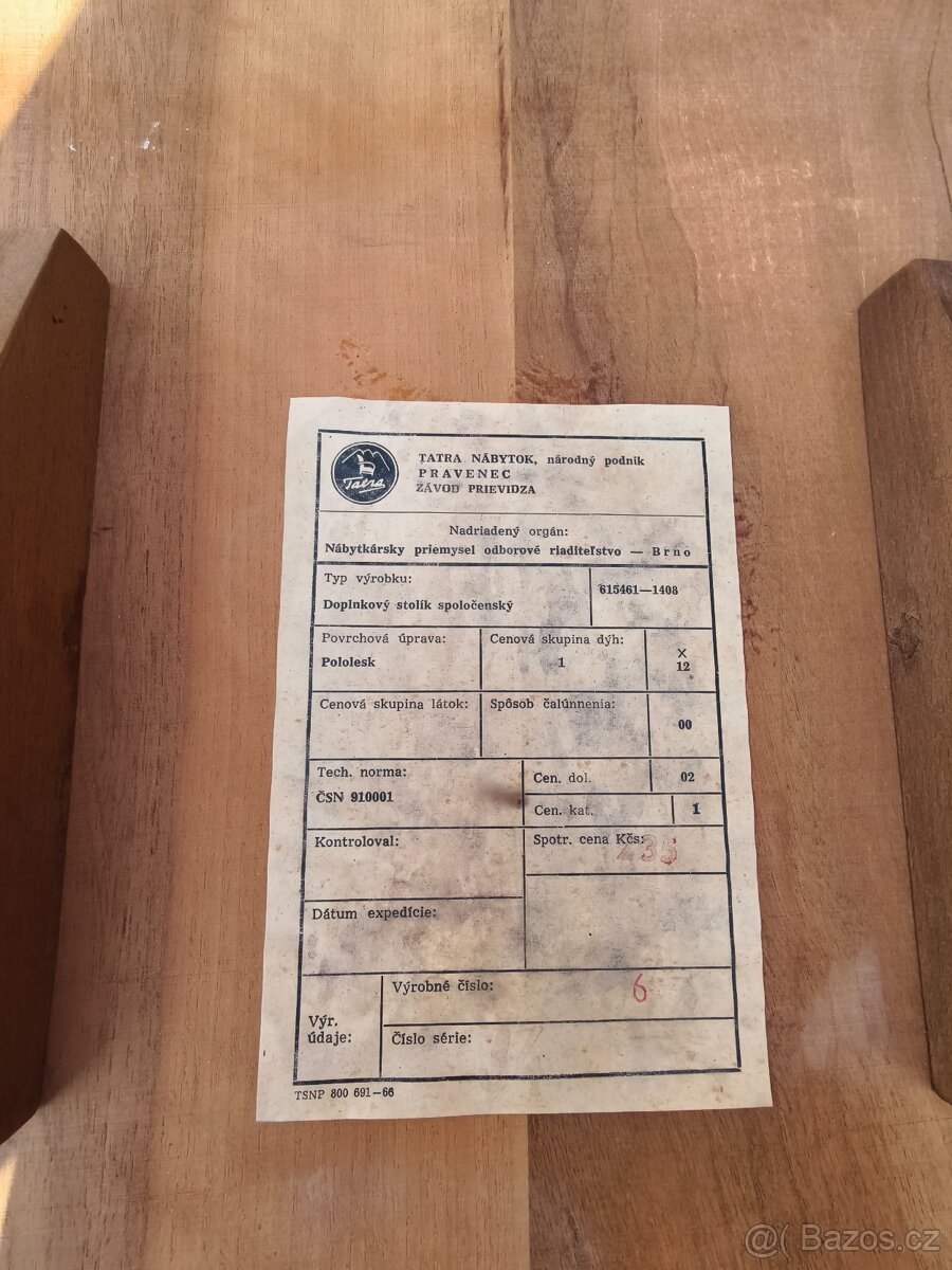 Krásný retro konferenční stolek Tatra - 4