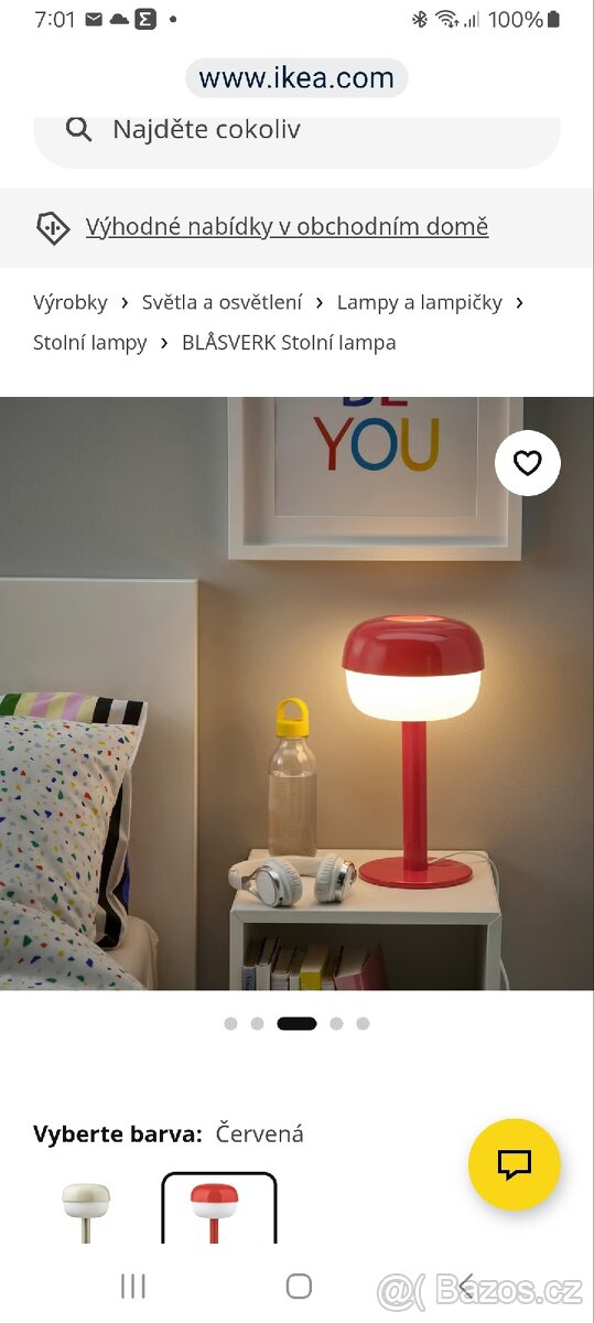 Stolní lampa Ikea BLÅSVERK - 4