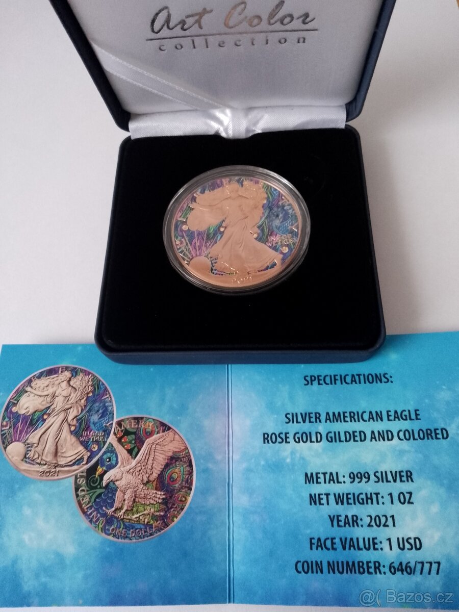 Stříbrná mince 1 Oz American Eagle , více druhů - 4