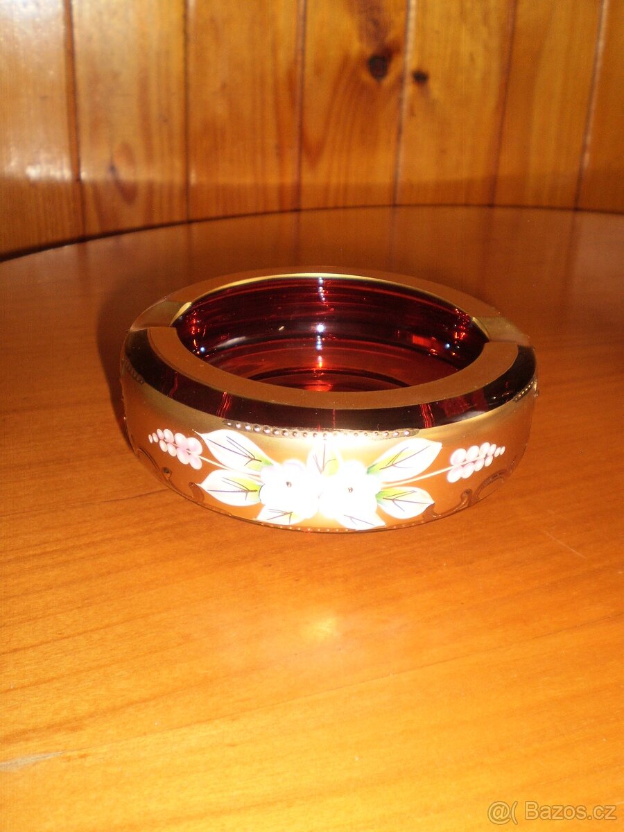 novoborské sklo - bohatě zdobené - 3 kusy ++NOVE++ - 4