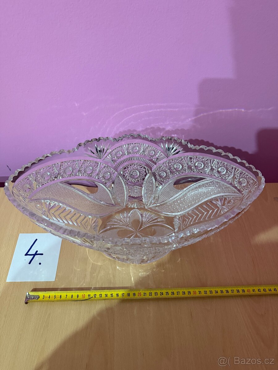 Broušené mísy z olovnatého křišťálu - 4