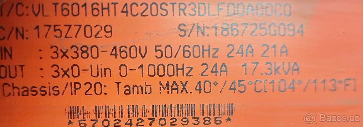 Frekvenční měnič 11kw, Danfos - 4