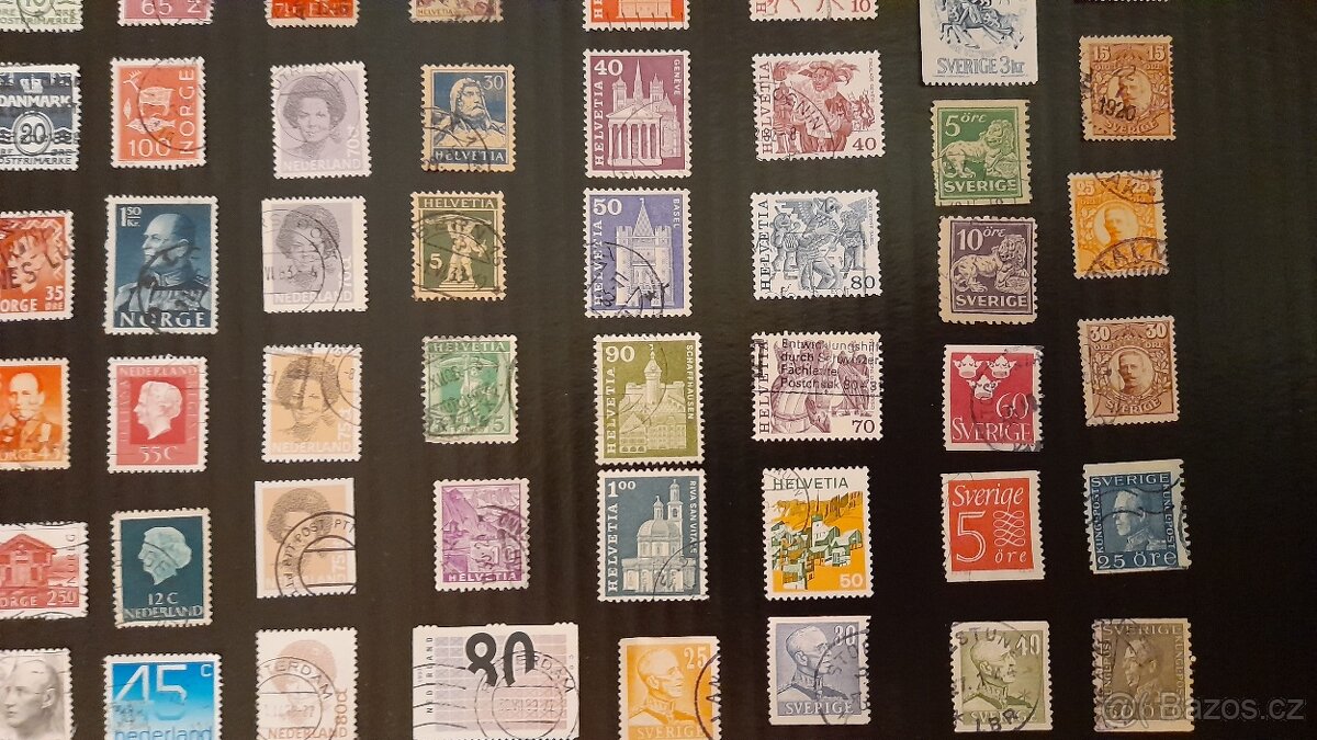 Poštovní známky Fin, Dán, Nor, Hol, Švý, Švéd 90ks - 4