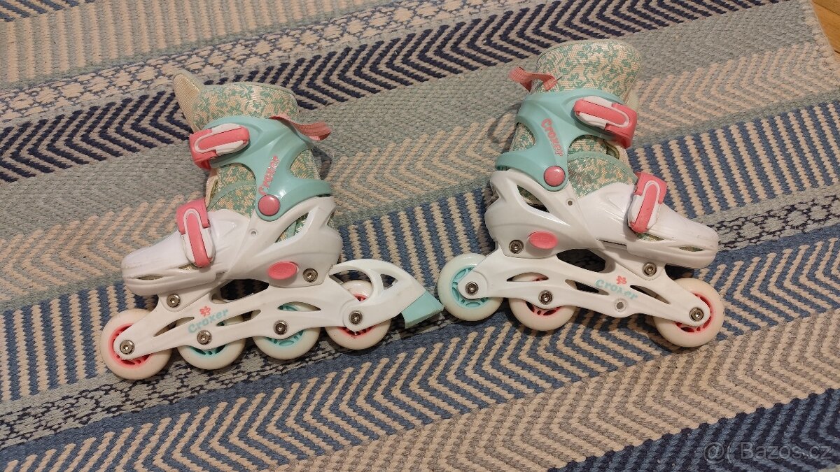 Dětské dívčí rostoucí brusle vel. 26-29, 2v1 - 4