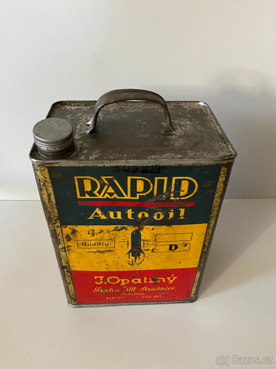 plechovka od oleje stará plechovka olej mazivo - 4