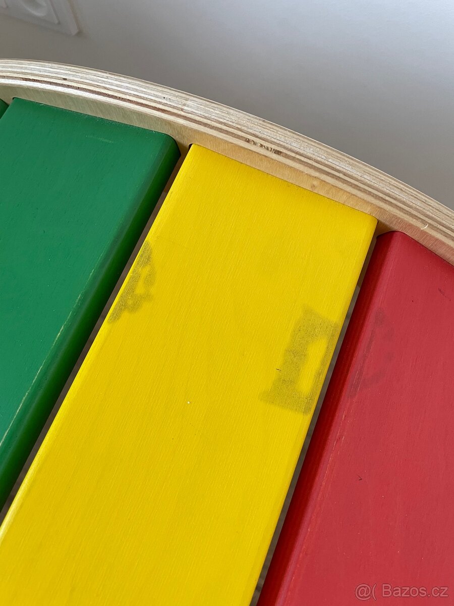 Dřevěná duhová Montessori houpačka - 4