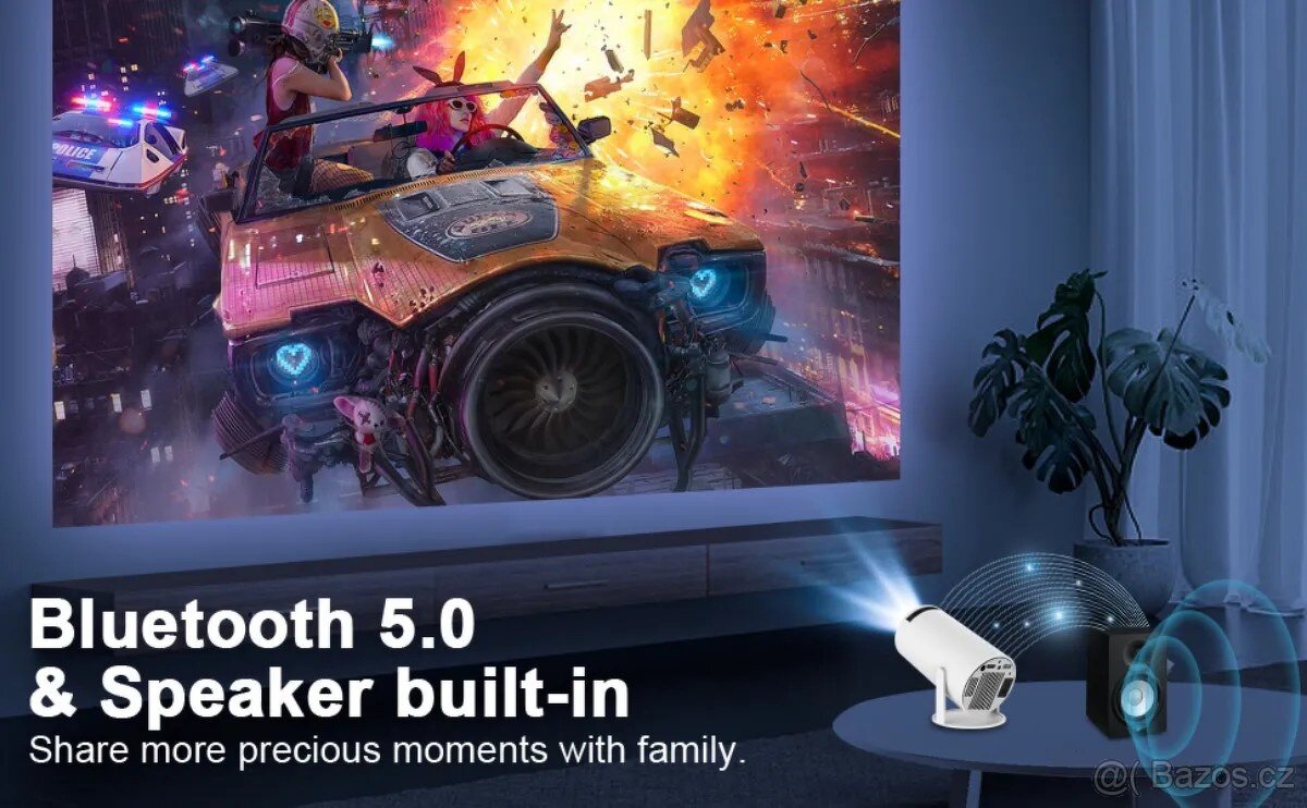 HY300 Plus – Výkonný Android projektor LED 4K 300ANSI - 4