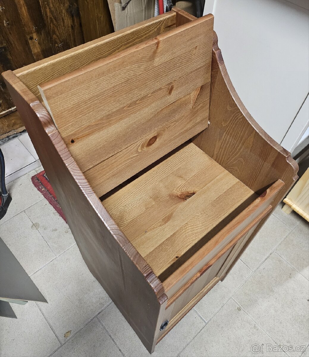 Komoda-noční stolek Ikea Leksvik mořidlo antik - 4