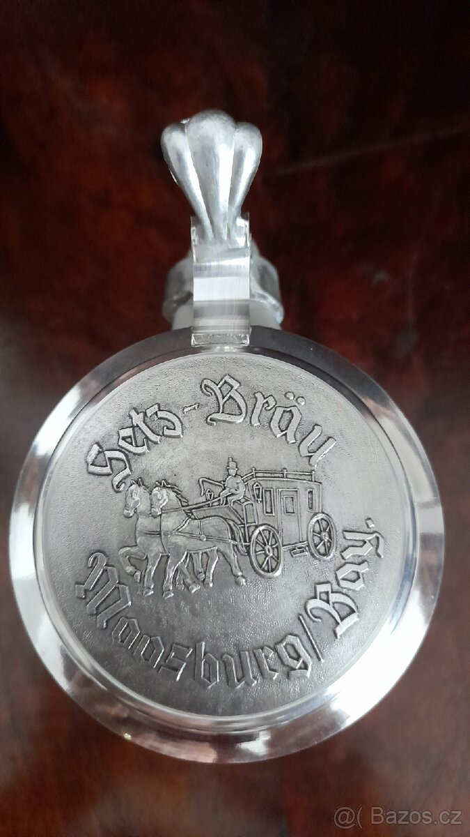 Keramický korbel se zinkovým víčkem, cejchovaný - 4