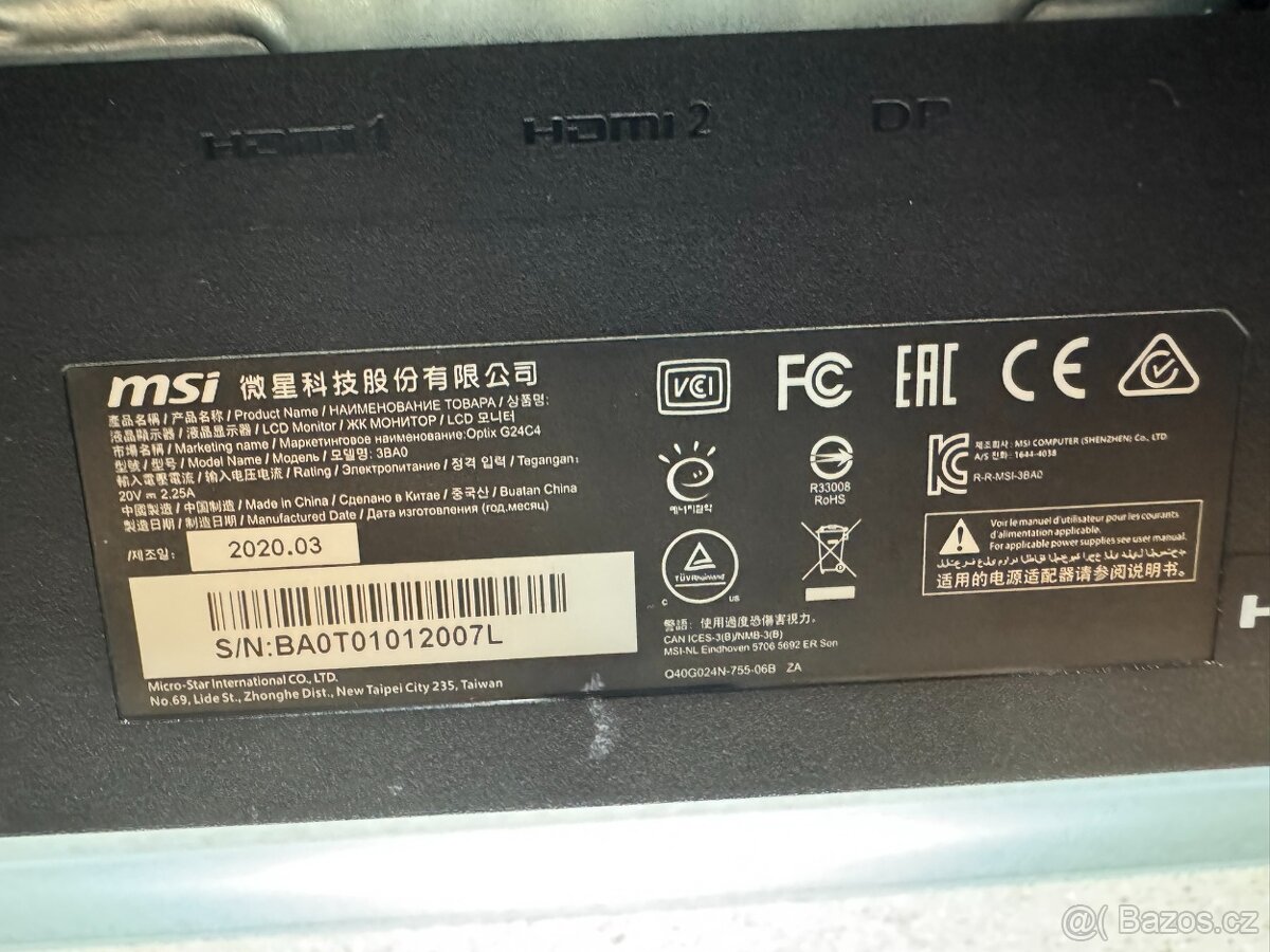 Monitor MSI Optix G24C4 / 144 Hz / Full HD - 4