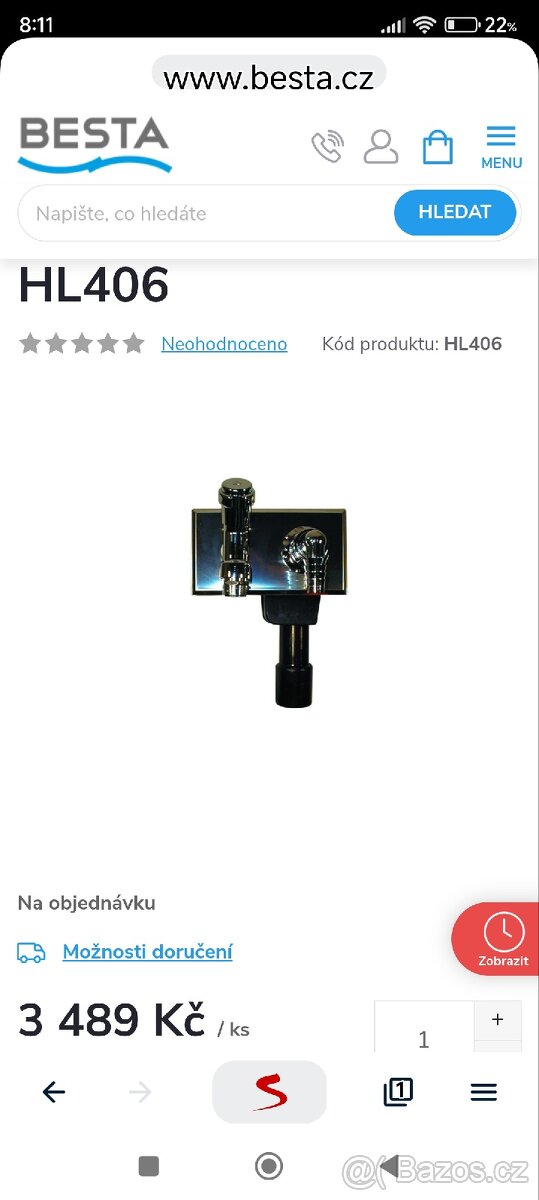 Podomítkový pračkovy sifon HL 406 - 4