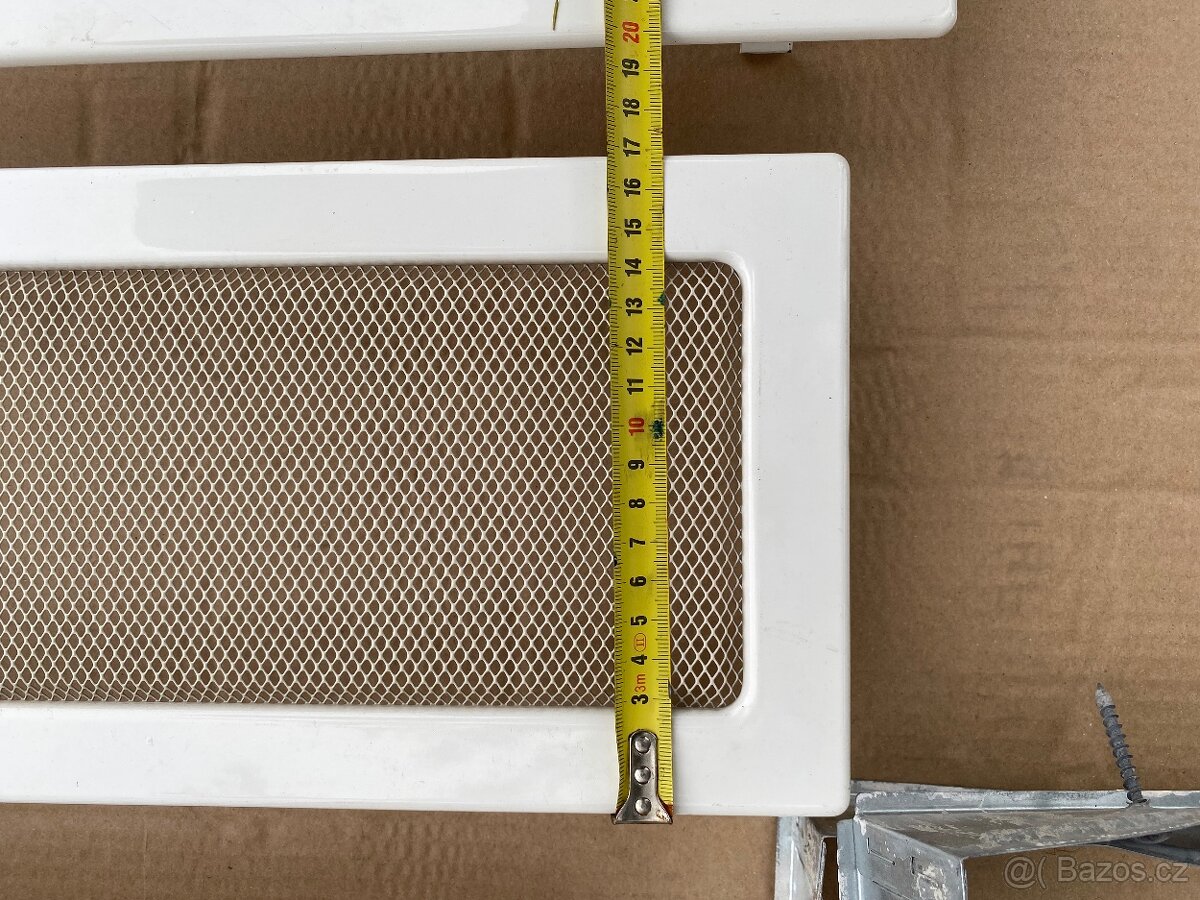 Větrací mřížka krbová- bílá- sada 6 ks- použitá - 4