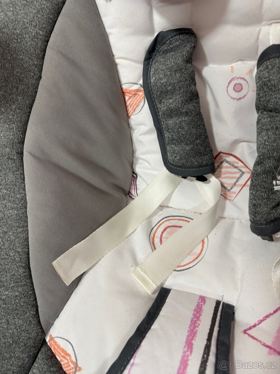 LIONELLO dětské houpací křesílko Ruben – Stone Grey Rose - 4