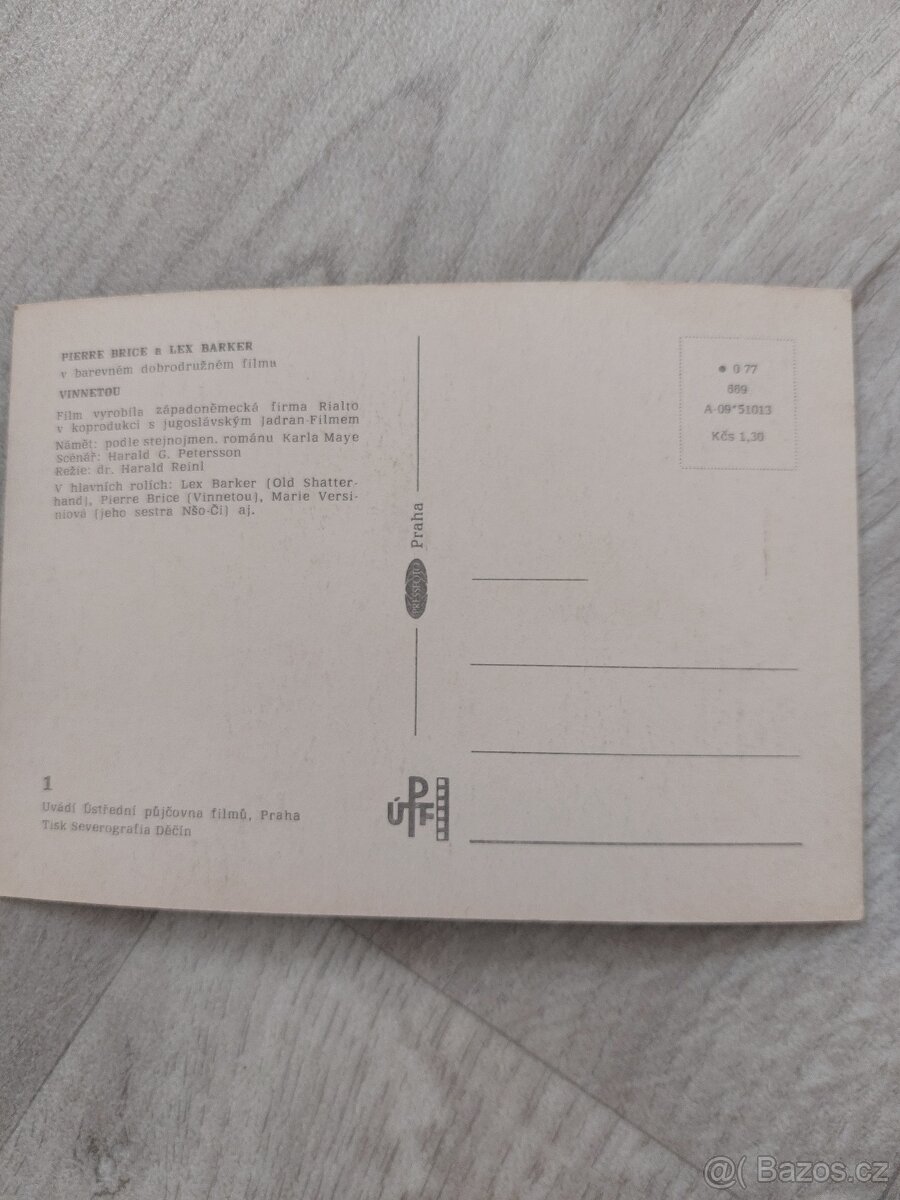 Prodám pohlednice fotky z filmu poklad na stříbrném jezeře - 4