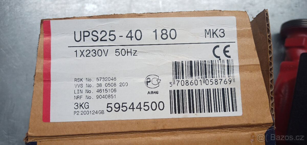 Čerpadlo GRUNDFOS UPS 25-40 180 59544500 Mokroběžné oběhové - 4