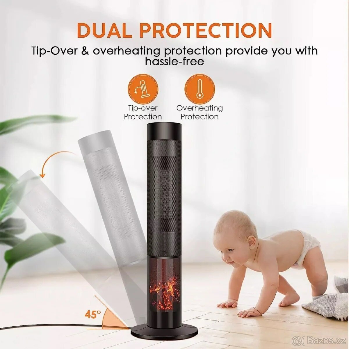 Oscilační elektrický ohřívač s 3D plamenem - 4