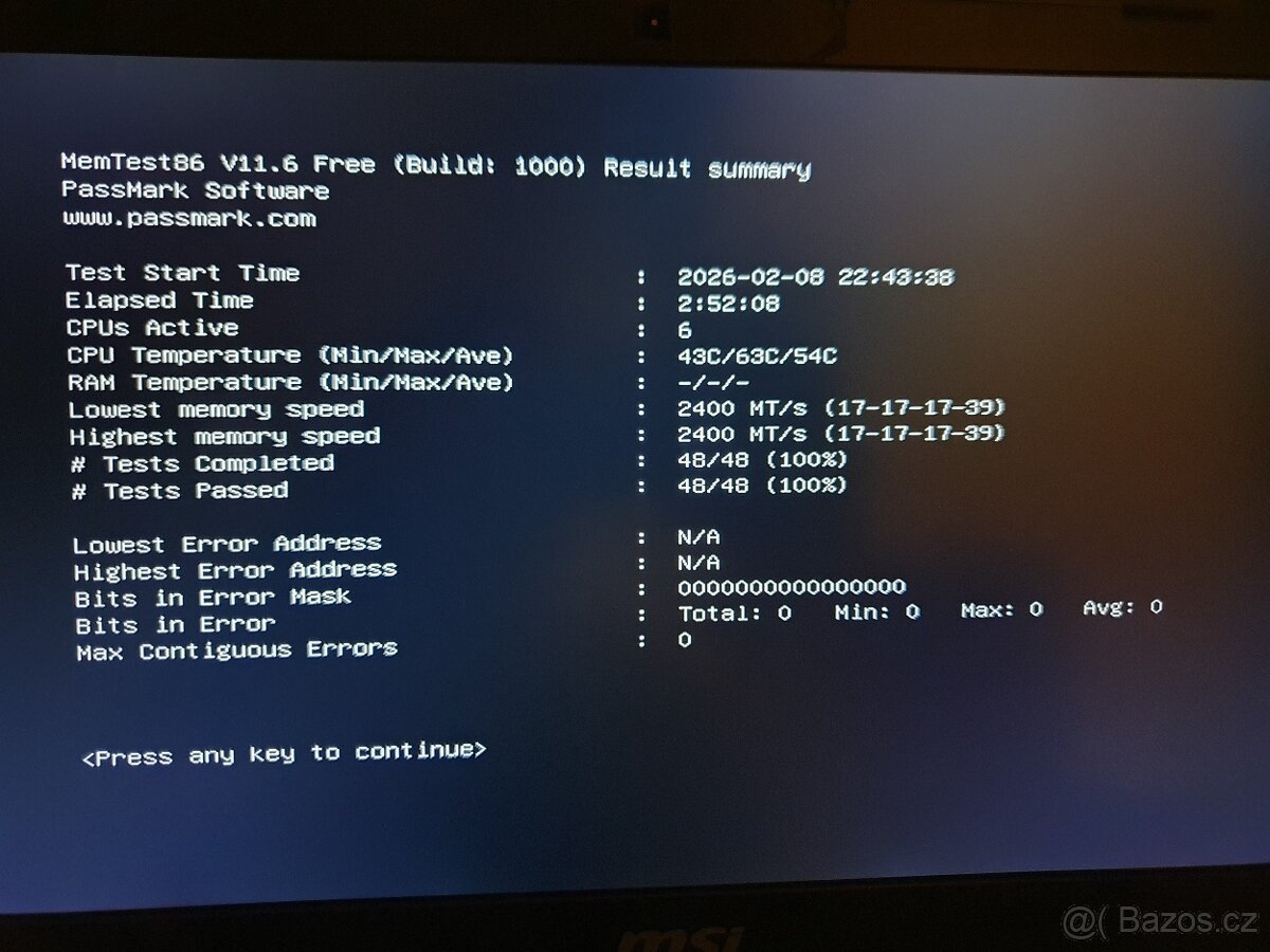 2x 8 gb ddr4 2400mhz do Notebooku (MemTest86 ok ) - 4