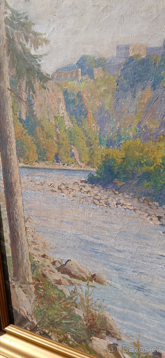 Obraz velký olej hrad Zvíkov - 4