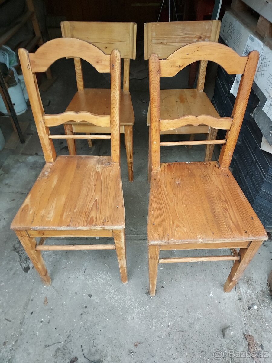 Stary selsky stul masiv - 4