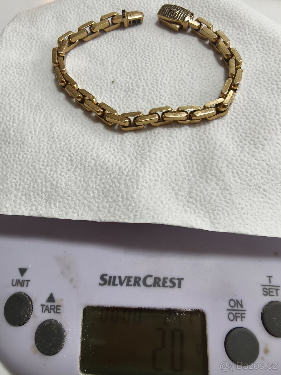 Zlatý náramek pilka - zakázková výroba - 4