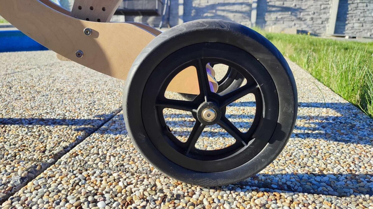 Dřevěné odrážedlo Small Foot Maxi 2v1 (fialové / růžové) - 4