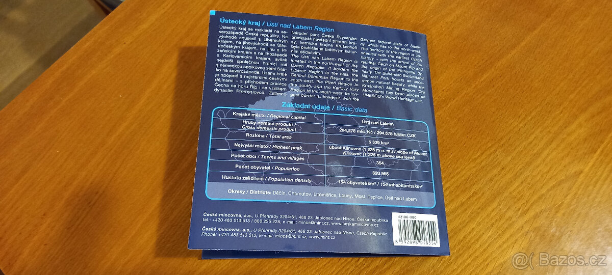 Sada oběžných mincí 2021 Ústecký kraj stand - 4