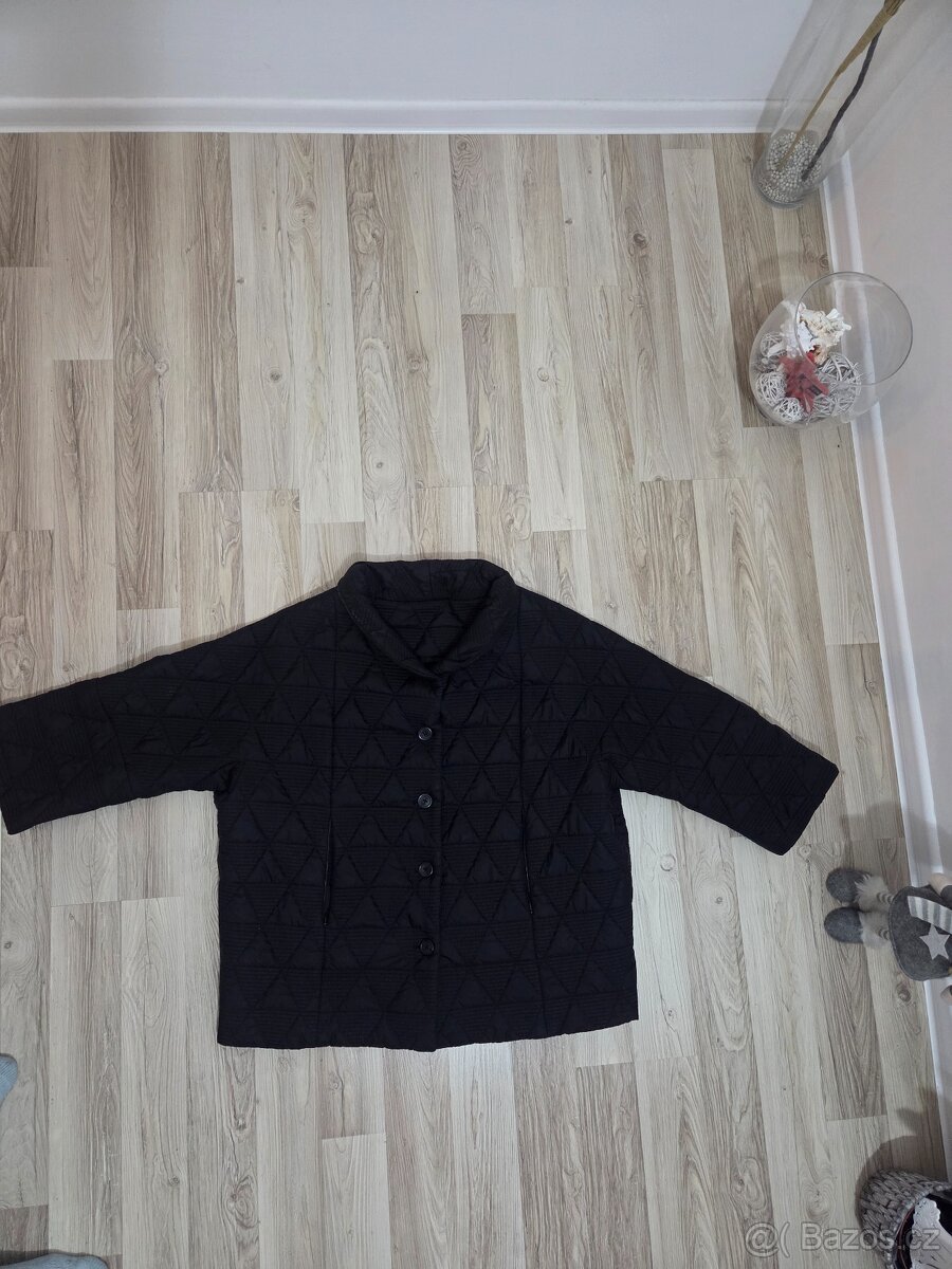 jarní černá bunda 3/4 rukáv vel. L - 4