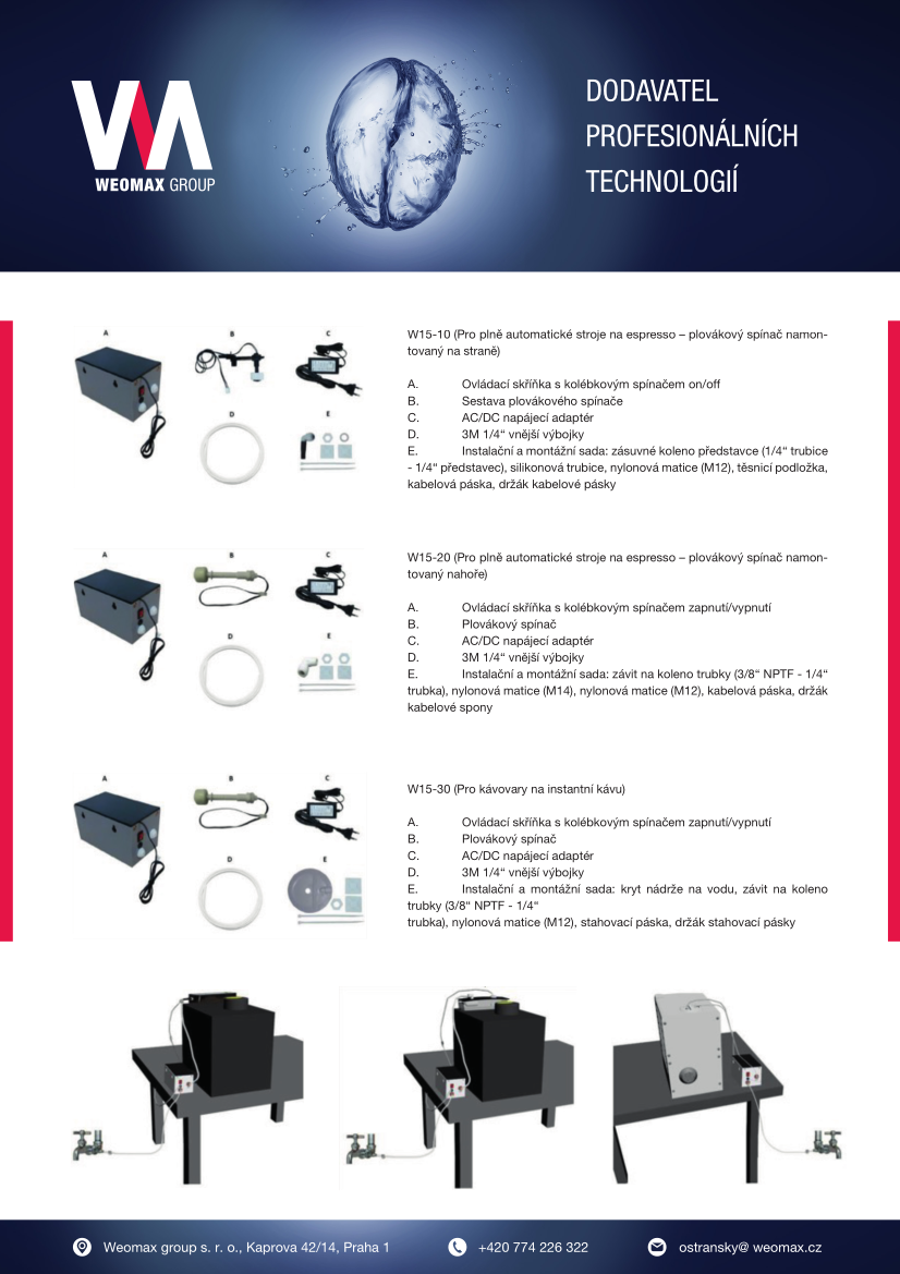 W-JET sada pro automatické plnění vody kávovaru - 4