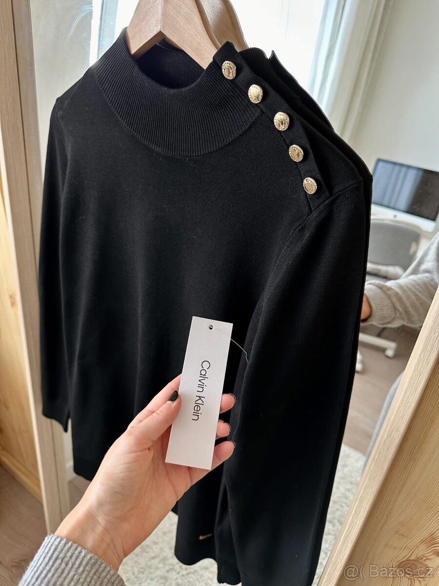ELEGANTNÍ ČERNÝ SVETR / ROLÁK CALVIN KLEIN - 4