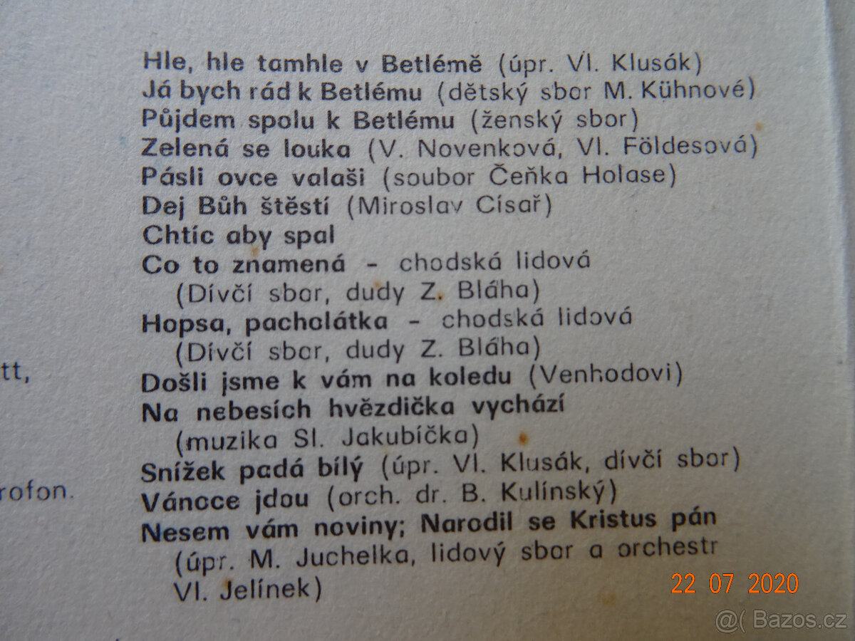 MC kazeta – VÁNOČNÍ PÍSNĚ A KOLEDY - české - 4