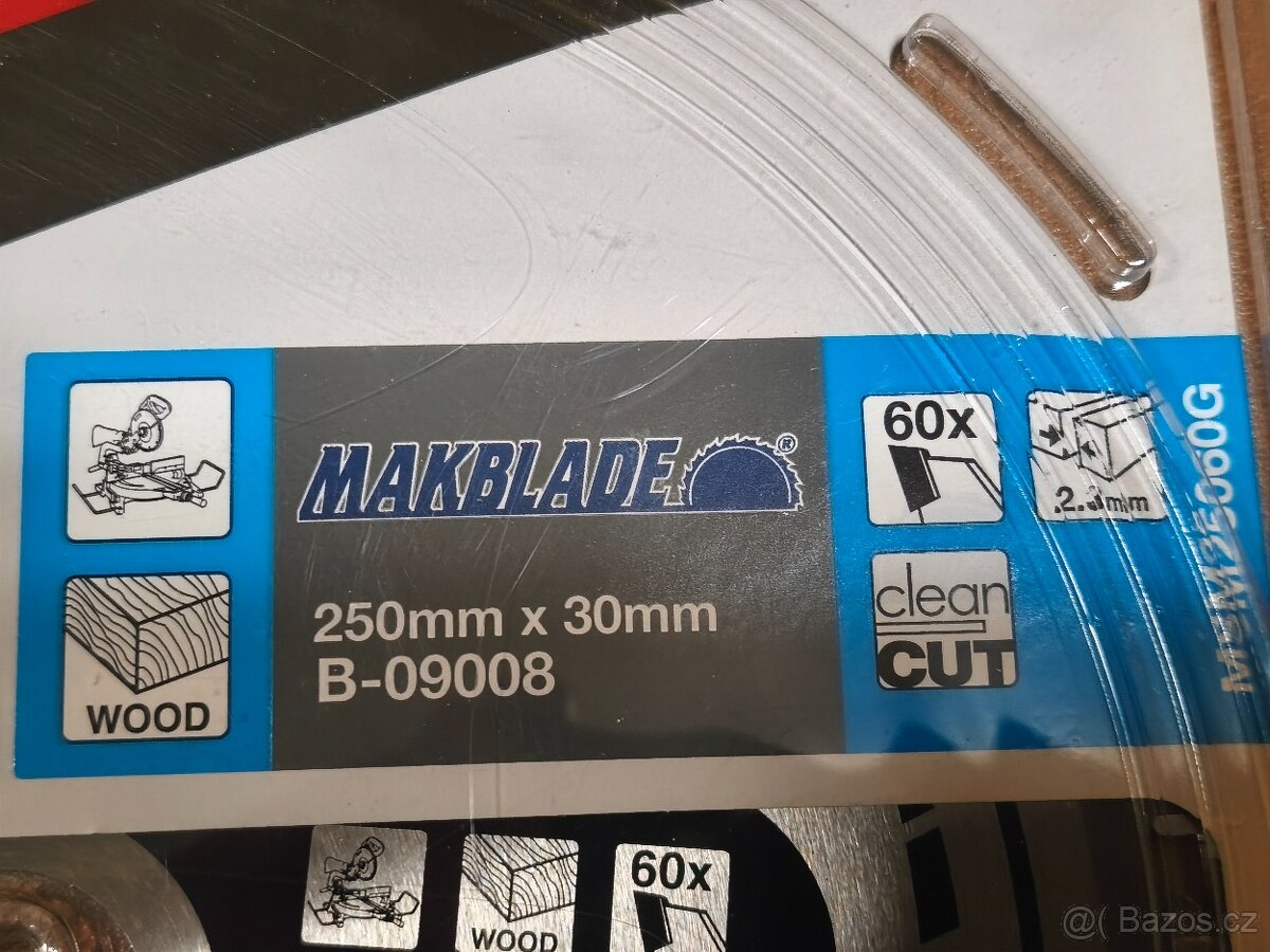 Prodám pilový kotouč na dřevo Makita B-09008 MAKBLADE, 250x3 - 4