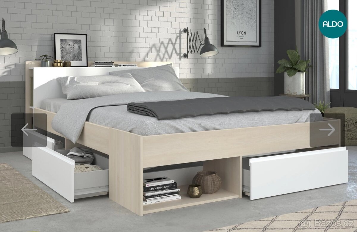 Postel 140x200 + rošt - 4