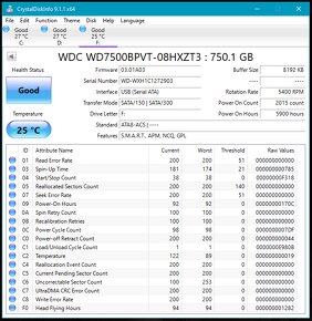 Western Digital Scorpio Blue 2.5" HDD 750GB - 4