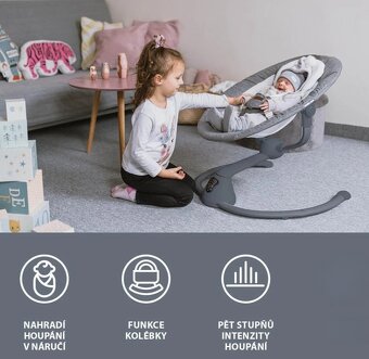 Lehačka ZOPA Lullaby Gray stars - 4