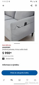 Dvoumístná sedačka Angersby (IKEA) - 4