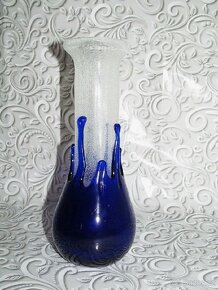 Retro váza hutní sklo - Pavel Ježek vzor č. 7606, Škrdlovice - 4