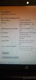 Prodám notebook HP 250G-jako nový. - 4